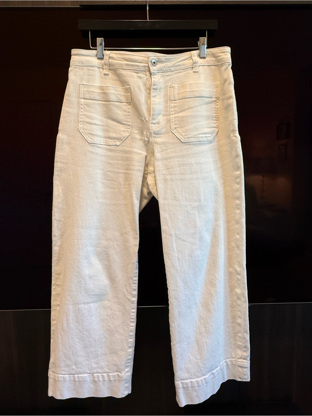 Sanctuary Off-White Flare Wide-Leg Jeans